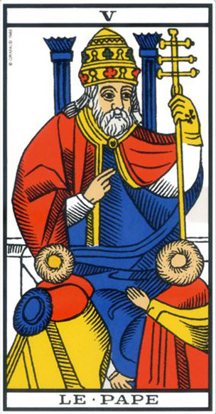 tarot, cartes, pape